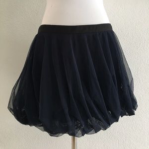 Haute Hippie Nude Navy Blue Bubble Skirt size M